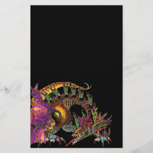 PAPELERÍA DRAGO / DRAGÓN DE ORO FANTASÍA EN PURPÓN Y NEGRO