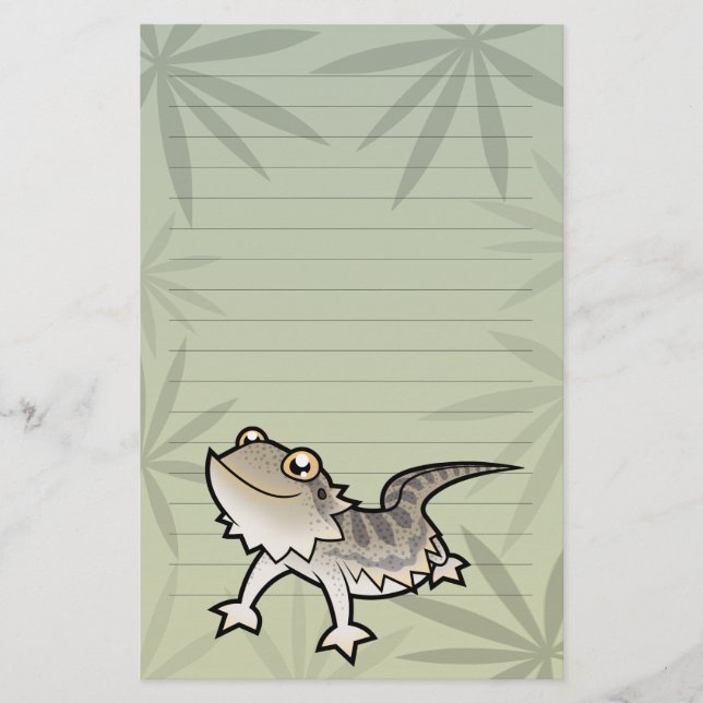Papelería Dragón barbudo del dibujo animado/dragón de Rankin (Anverso)