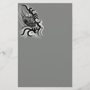 Papelería Dragón chino en tatuaje