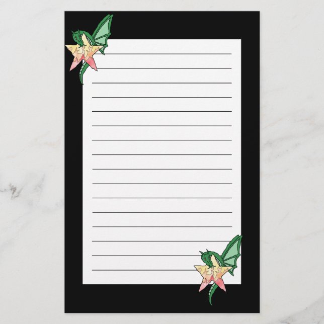 Papelería Dragón de fuego (Anverso)