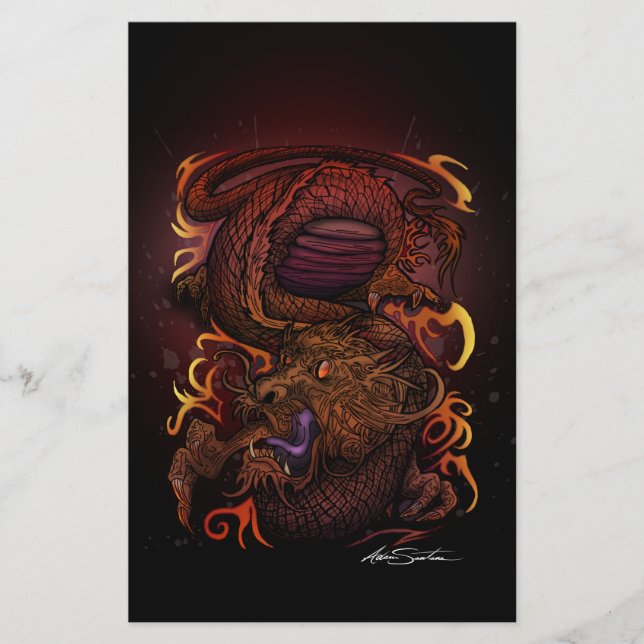 Papelería Dragón (Diseño de firma) (Anverso)