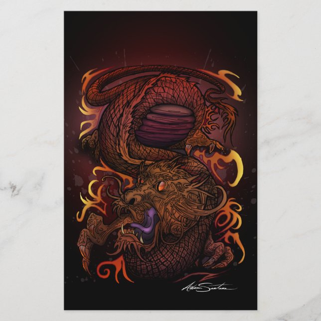 Papelería Dragón (Diseño de firma) (Anverso)
