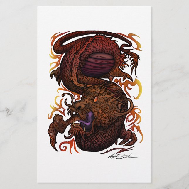 Papelería Dragón (diseño de la firma) (Anverso)