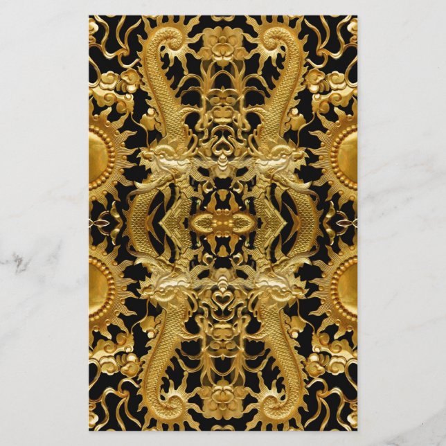 Papelería dragón dorado (Anverso)