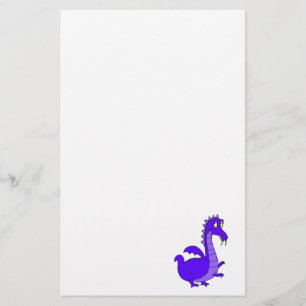 Papelería Dragón mimoso lindo púrpura