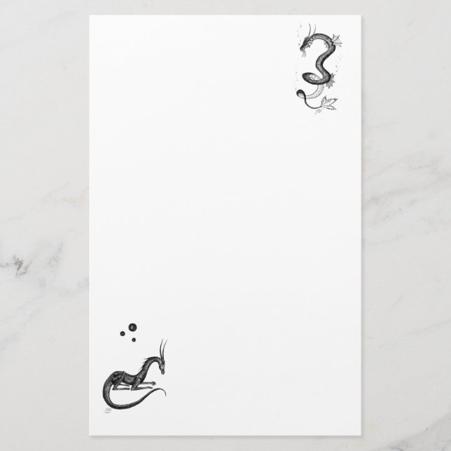 Papelería Dragones del escritorio (Anverso)