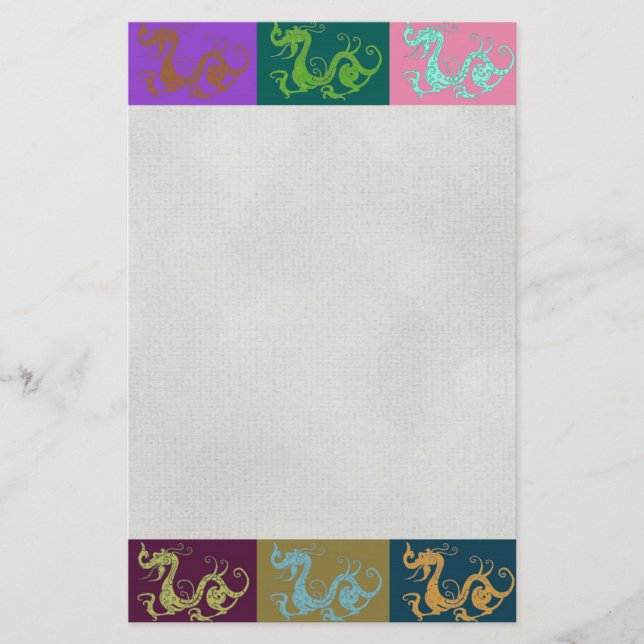 Papelería Dragons Stationery (Anverso)