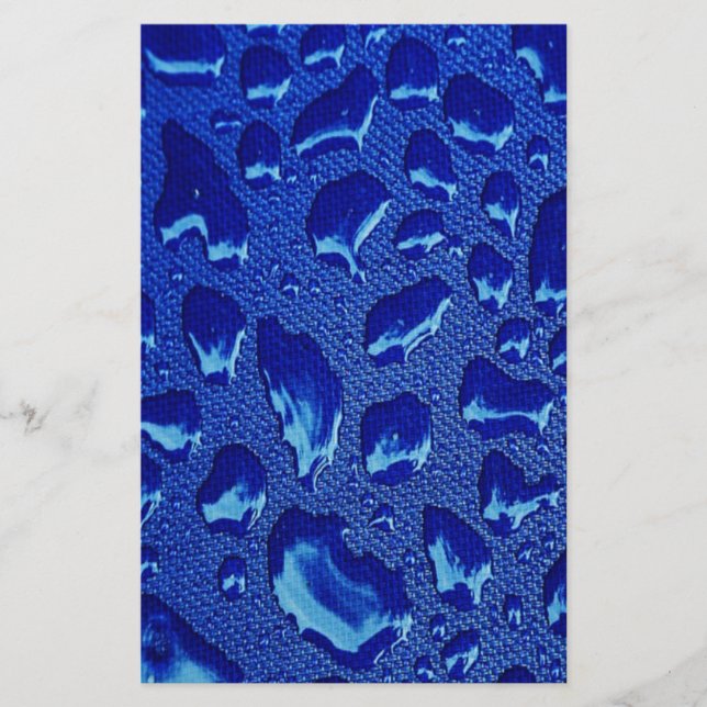 Papelería Droplets Deep Blue Water (Anverso)