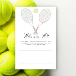 Papelería Ducha de novia de tenis - Quién soy yo juego de du