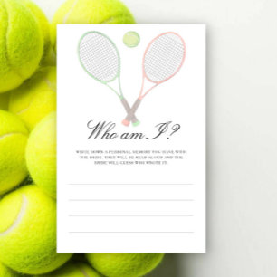 Papelería Ducha de novia de tenis - Quién soy yo juego de du