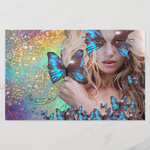 PAPELERÍA DULCE DE LA MARIPOSA AZUL DIECISÉIS FIESTAS