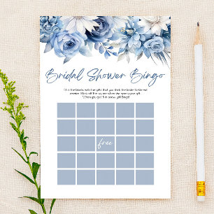 Papelería Duste Blue Floral Bingo Bridal Shower Juego