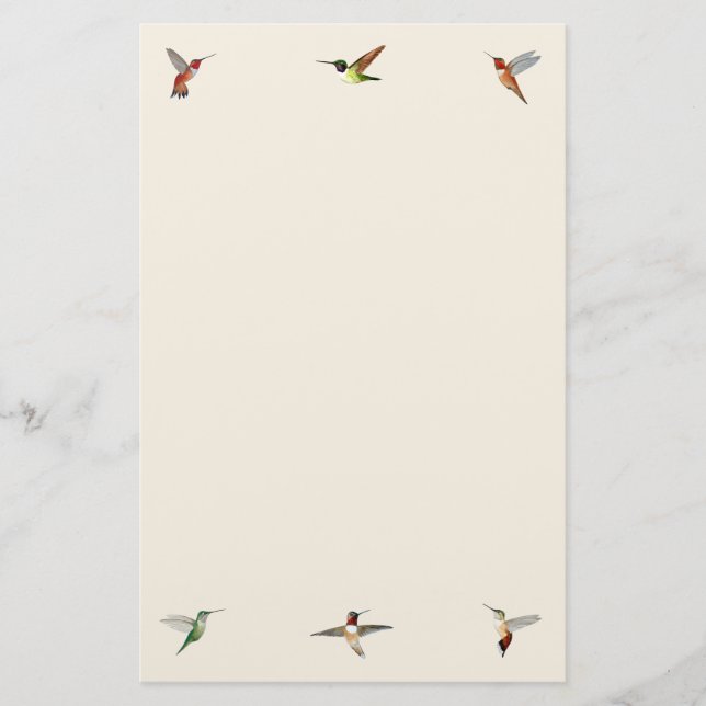 Papelería Ecru Hummingbird Stationery (Anverso)