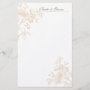 Papelería Ecru Rosa Boda Stationery