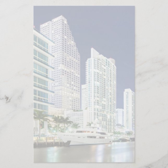 Papelería Edificios a lo largo del Río Miami (Anverso)