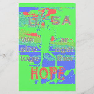Papelería EEUU Hope: Neon Lemon y arte Naranja