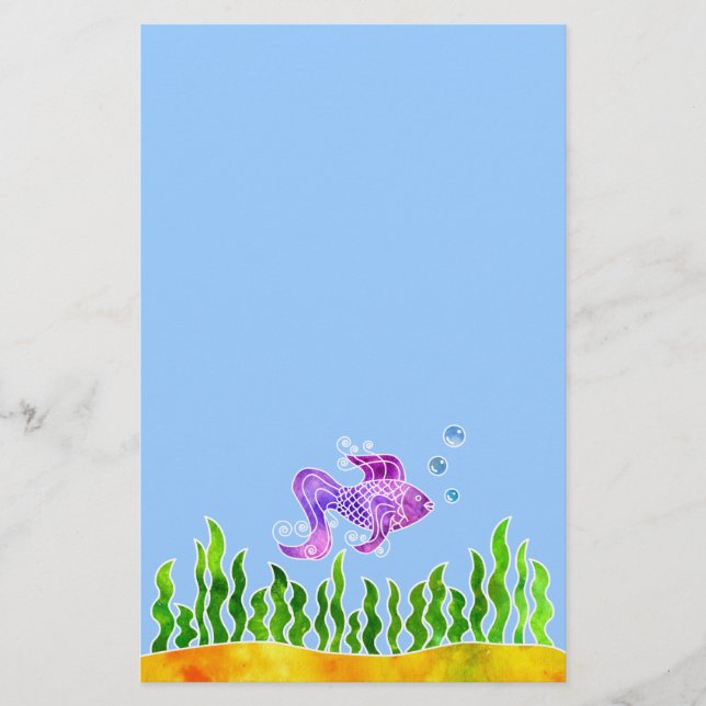 Papelería Efectos de escritorio a pescado del batik (Anverso)