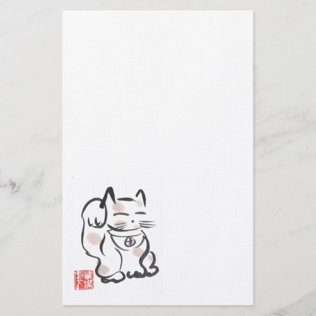 Papelería Efectos de escritorio afortunados del gato de (Anverso)