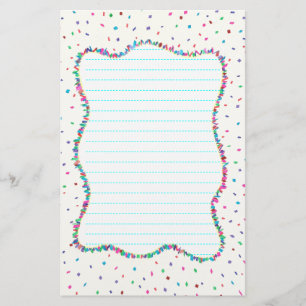 Papelería Efectos de escritorio alineados confeti colorido