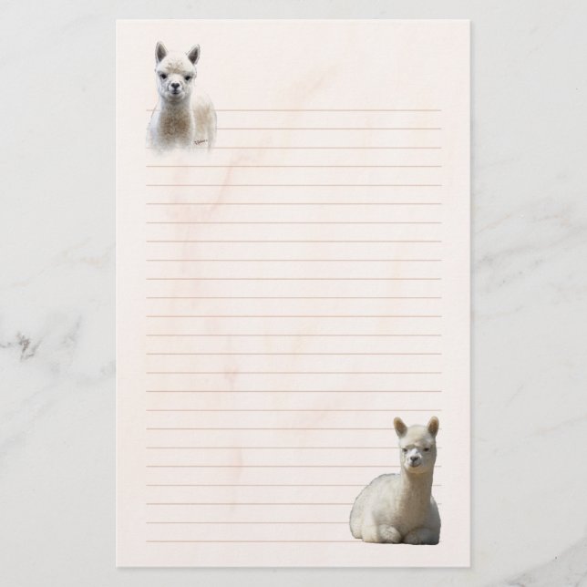 Papelería Efectos de escritorio alineados de la alpaca (Anverso)
