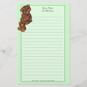 Papelería Efectos de escritorio alineados del oso de peluche