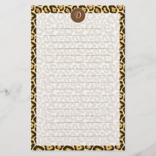 Papelería Efectos de escritorio alineados estampado leopardo