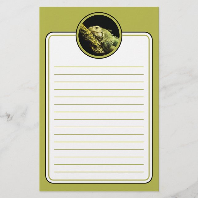 Papelería Efectos de escritorio alineados iguana noble (Anverso)