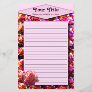 Papelería Efectos de escritorio alineados rosa de