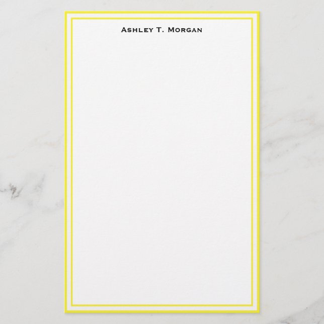 Papelería Efectos de escritorio amarillos/blanco (Anverso)