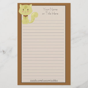 Papelería Efectos de escritorio amarillos del gato