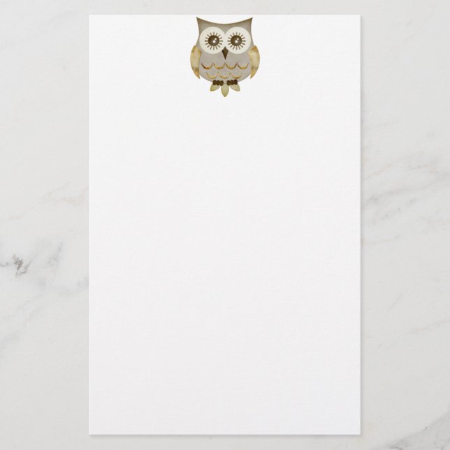 Papelería Efectos de escritorio anchos del búho de los ojos (Anverso)