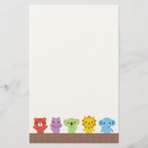 Papelería Efectos de escritorio animales lindos de los
