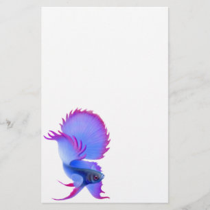 Papelería Efectos de escritorio azules de los pescados de