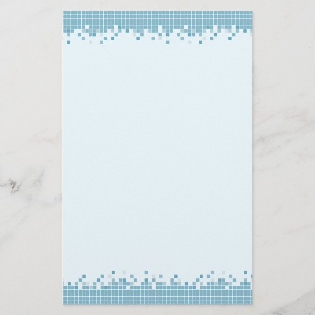 Papelería Efectos de escritorio azules de los pixeles (Anverso)