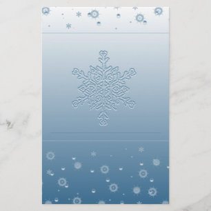 Papelería Efectos de escritorio azules del copo de nieve