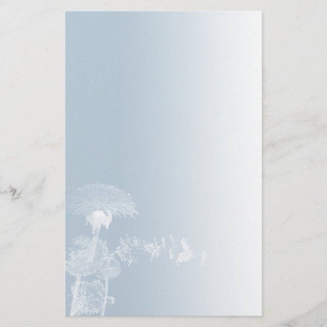 Papelería Efectos de escritorio azules del diente de león (Anverso)