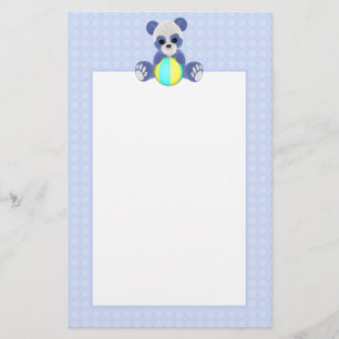 Papelería Efectos de escritorio azules del oso de peluche