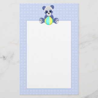 Papelería Efectos de escritorio azules del oso de peluche