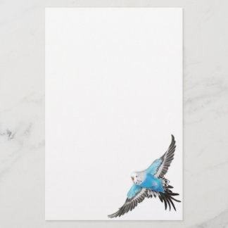 Papelería Efectos de escritorio azules del Parakeet del
