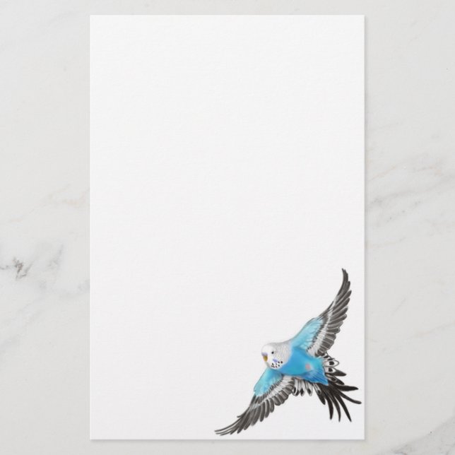 Papelería Efectos de escritorio azules del Parakeet del (Anverso)