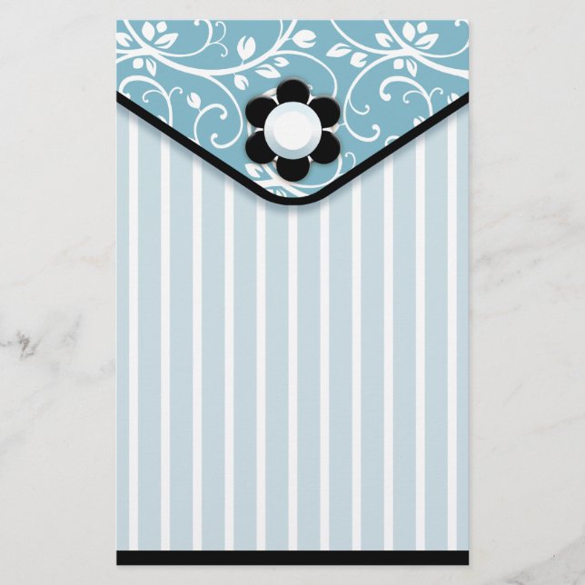 Papelería Efectos de escritorio azules y negros del embrague (Anverso)