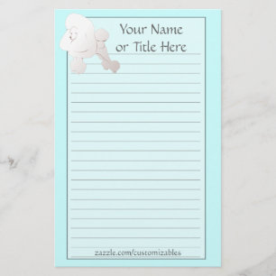 Papelería Efectos de escritorio blancos del caniche