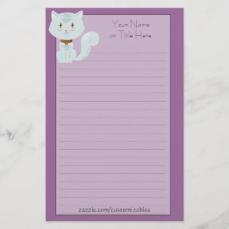 Papelería Efectos de escritorio blancos del gato