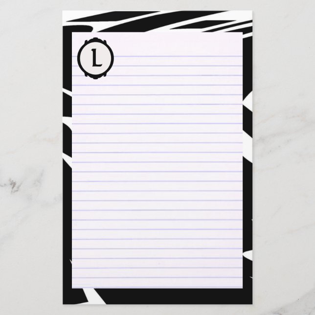 Papelería Efectos de escritorio blancos negros con el (Anverso)