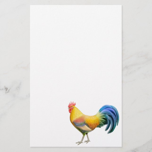 Papelería Efectos de escritorio coloridos del gallo de (Anverso)