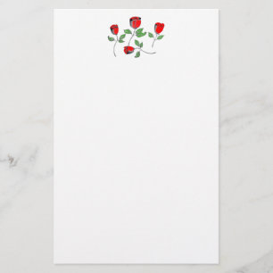 Papelería Efectos de escritorio con el jefe de los rosas