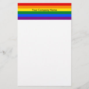 Papelería Efectos de escritorio con la bandera del arco iris