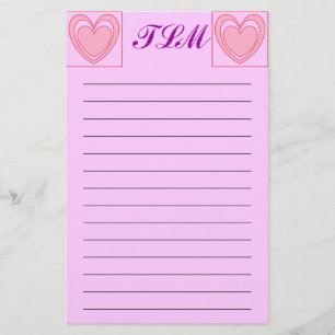 Papelería Efectos de escritorio cones monograma del corazón