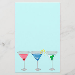 Papelería Efectos de escritorio de 3 martinis