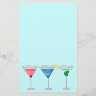 Papelería Efectos de escritorio de 3 martinis